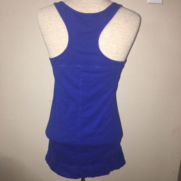 Free People Blue Tabk Sleeveless Top Black Lace Size Small - Picture 2 of 6